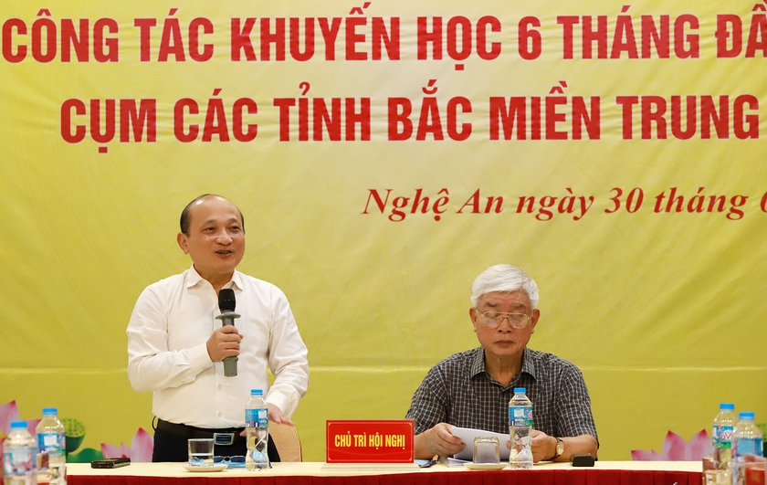 Giao ban c&ocirc;ng t&aacute;c khuyến học, khuyến t&agrave;i 5 tỉnh Bắc miền Trung - Ảnh 3.