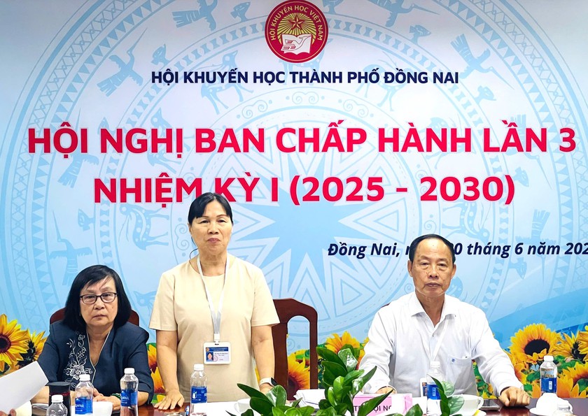 Hội Khuyến học th&agrave;nh phố Đồng Nai tổ chức Hội nghị Ban Chấp h&agrave;nh lần thứ 3 - Ảnh 1.