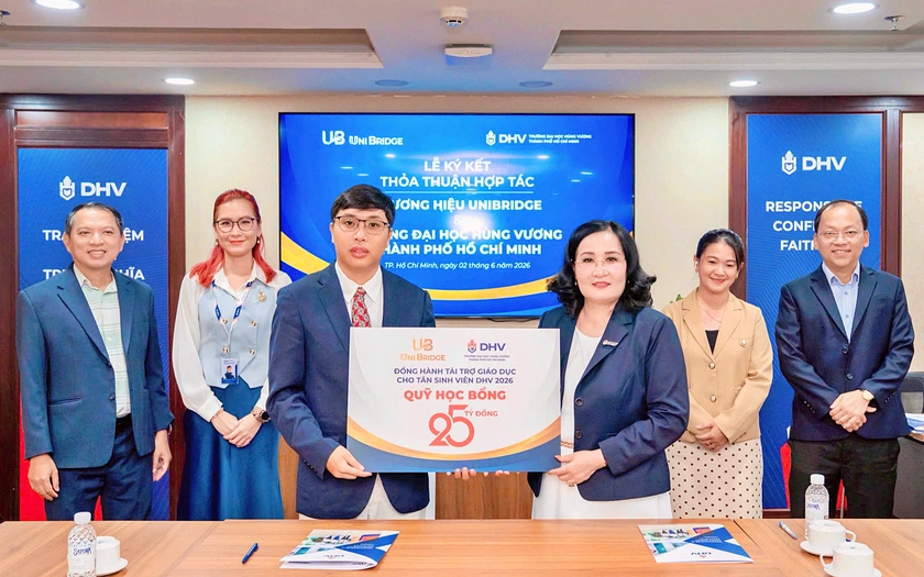Trường Đại học H&ugrave;ng Vương Th&agrave;nh phố Hồ Ch&iacute; Minh v&agrave; UniBridge hợp t&aacute;c hỗ trợ học ph&iacute; cho t&acirc;n sinh vi&ecirc;n - Ảnh 1.
