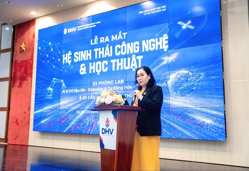 Trường Đại học H&ugrave;ng Vương Th&agrave;nh phố Hồ Ch&iacute; Minh ra mắt Hệ sinh th&aacute;i C&ocirc;ng nghệ v&agrave; Học thuật - Ảnh 1.