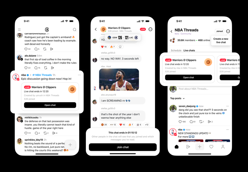Live Chats: Threads tăng tốc cuộc đua với X bằng loạt nâng cấp trò chuyện trực tiếp - Ảnh 1.