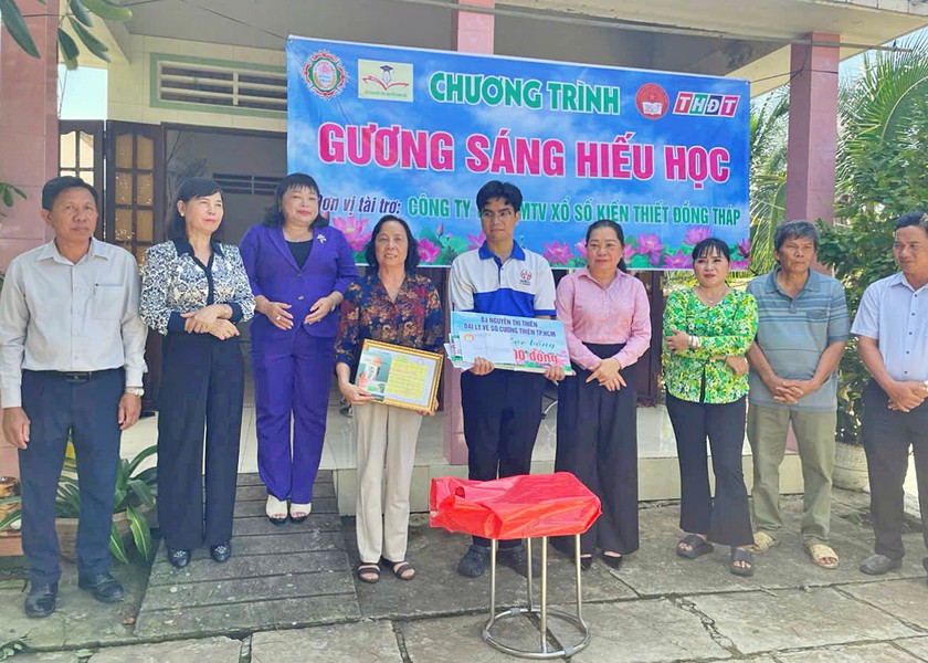 Quỹ Khuyến học Nguyễn Sinh Sắc tiếp sức cho 3 sinh vi&ecirc;n "Gương s&aacute;ng hiếu học" tại Đồng Th&aacute;p - Ảnh 5.