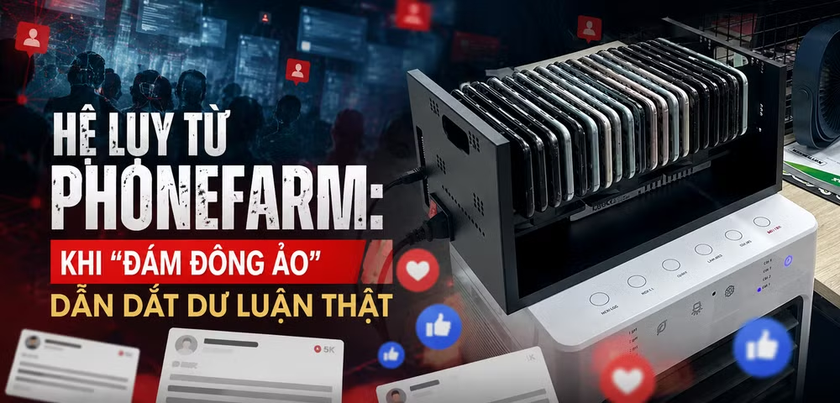 Hệ lụy từ phonefarm: Khi &ldquo;đ&aacute;m đ&ocirc;ng ảo&rdquo; dẫn dắt dư luận thật - Ảnh 1.