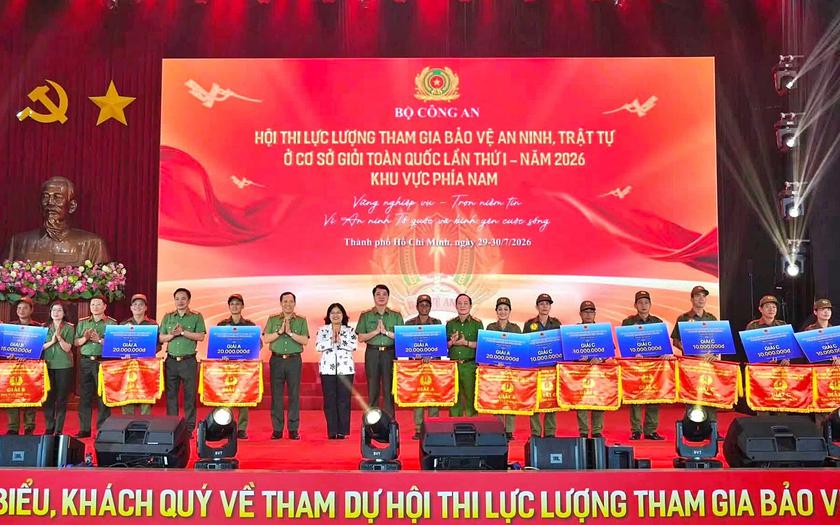 Bế mạc Hội thi lực lượng tham gia bảo vệ an ninh trật tự ở cơ sở giỏi tại khu vực phía Nam - Ảnh 3.