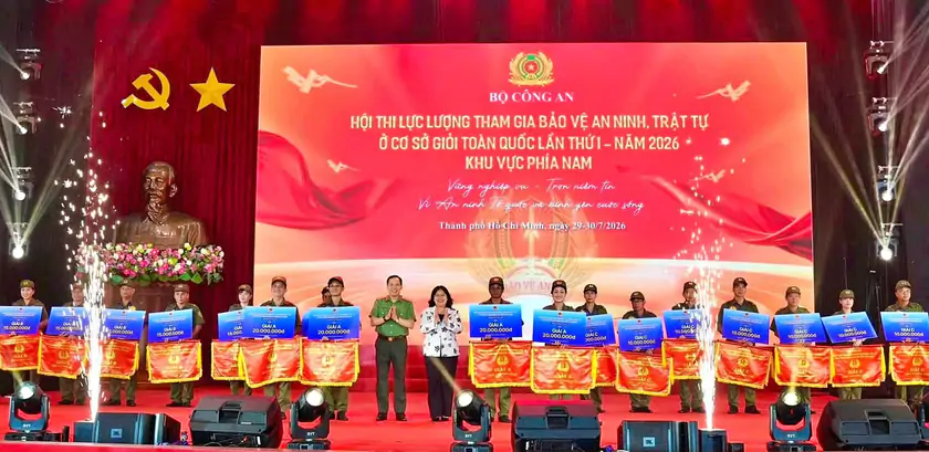 Bế mạc Hội thi lực lượng tham gia bảo vệ an ninh trật tự ở cơ sở giỏi tại khu vực phía Nam - Ảnh 4.