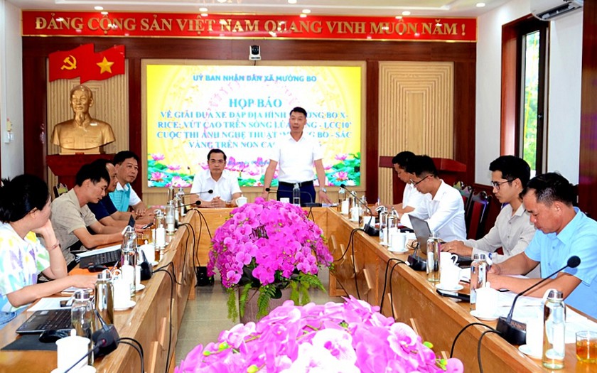 Sẵn s&agrave;ng khởi tranh giải đua xe đạp "V&uacute;t bay tr&ecirc;n s&oacute;ng l&uacute;a v&agrave;ng" Mường Bo - Ảnh 1.