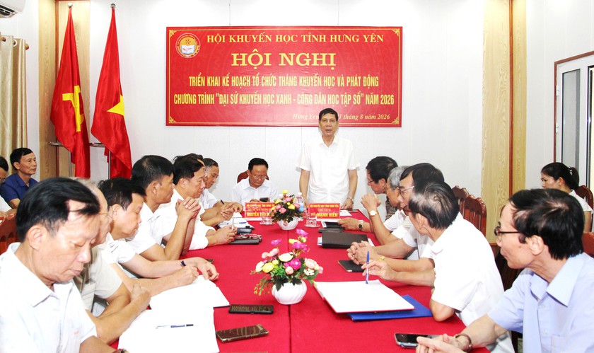 Hưng Y&ecirc;n ph&aacute;t động chương tr&igrave;nh "Đại sứ Khuyến học xanh - C&ocirc;ng d&acirc;n học tập số" năm 2026 - Ảnh 1.