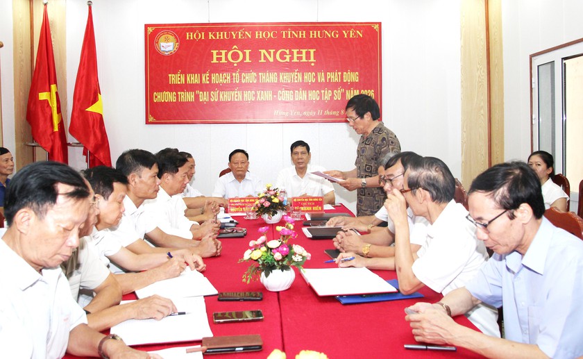 Hưng Y&ecirc;n ph&aacute;t động chương tr&igrave;nh "Đại sứ Khuyến học xanh - C&ocirc;ng d&acirc;n học tập số" năm 2026 - Ảnh 2.