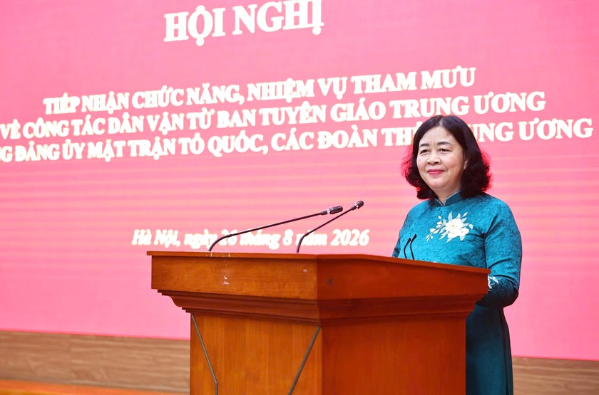 Đảng ủy Mặt trận Tổ quốc, các đoàn thể Trung ương tiếp nhận chức năng, nhiệm vụ tham mưu công tác dân vận - Ảnh 3.