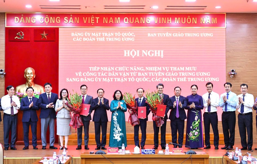 Đảng ủy Mặt trận Tổ quốc, các đoàn thể Trung ương tiếp nhận chức năng, nhiệm vụ tham mưu công tác dân vận - Ảnh 4.