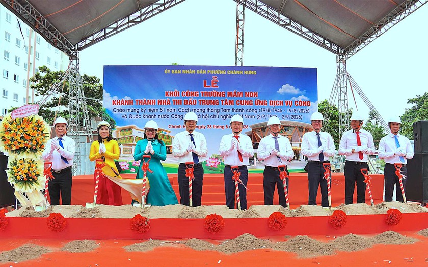Khởi c&ocirc;ng x&acirc;y mới Trường Mầm non Ch&aacute;nh Hưng hơn 150 tỷ đồng - Ảnh 1.
