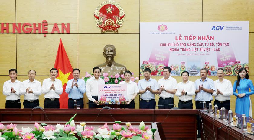 Nghệ An tiếp nhận 20 tỉ đồng hỗ trợ, n&acirc;ng cấp nghĩa trang liệt sĩ Việt - L&agrave;o - Ảnh 2.