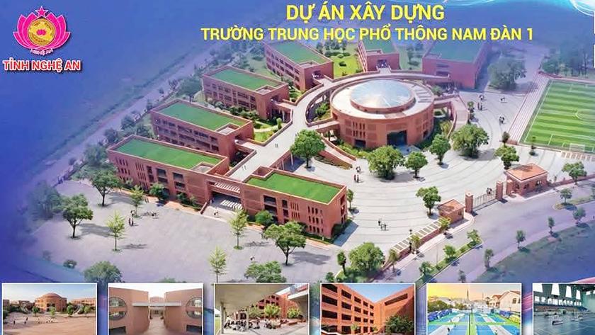 Nghệ An khởi c&ocirc;ng x&acirc;y dựng trường THPT Nam Đ&agrave;n 1 gần 300 tỉ đồng - Ảnh 1.