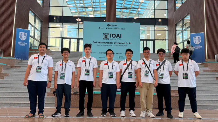 Lần đầu ti&ecirc;n tham Olympic Tr&iacute; tuệ nh&acirc;n tạo quốc tế, học sinh Việt Nam đoạt 7 huy chương - Ảnh 1.
