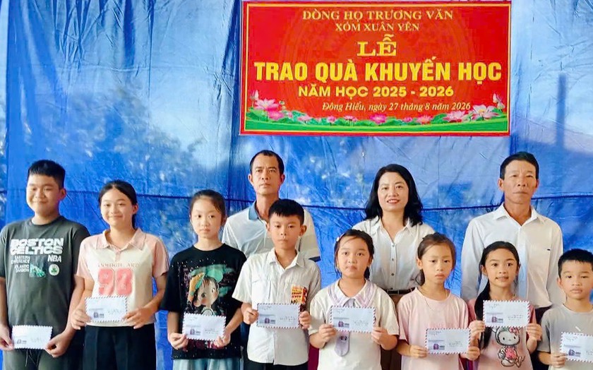 D&ograve;ng họ học tập l&agrave; m&ocirc; h&igrave;nh ti&ecirc;u biểu trong c&ocirc;ng t&aacute;c khuyến học, khuyến t&agrave;i ở Nghệ An - Ảnh 7.