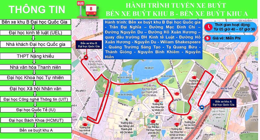 Tăng cường 13 xe bu&yacute;t phục vụ sinh vi&ecirc;n Khu đ&ocirc; thị Đại học Quốc gia Th&agrave;nh phố Hồ Ch&iacute; Minh giờ cao điểm - Ảnh 2.