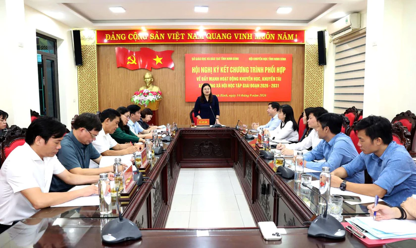Hội Khuyến học Ninh B&igrave;nh v&agrave; Sở Gi&aacute;o dục v&agrave; Đ&agrave;o tạo k&yacute; kết chương tr&igrave;nh phối hợp giai đoạn 2026-2031 - Ảnh 2.