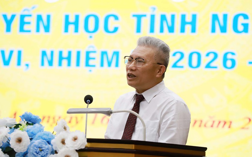 &Ocirc;ng Nguyễn Thanh Hiền t&aacute;i đắc cử Chủ tịch Hội Khuyến học tỉnh Nghệ An - Ảnh 5.