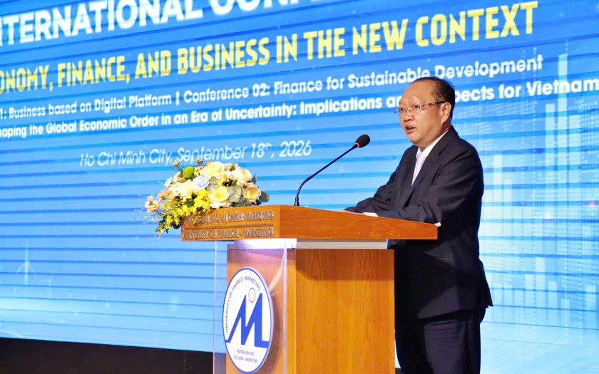 Trường Đại học T&agrave;i ch&iacute;nh - Marketing: Hội thảo khoa học quốc tế "Kinh tế, t&agrave;i ch&iacute;nh v&agrave; kinh doanh trong bối cảnh mới" - Ảnh 1.