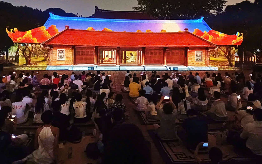 Phim 3D Mapping "Vun đắp hiền t&agrave;i" ra mắt tại Văn Miếu - Quốc Tử Gi&aacute;m - Ảnh 2.