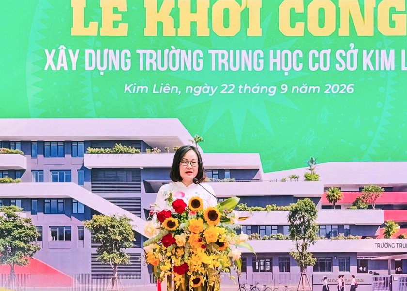 Khởi công thêm công trình trường học, nới rộng không gian giáo dục hiện đại cho học sinh Thủ đô - Ảnh 3.