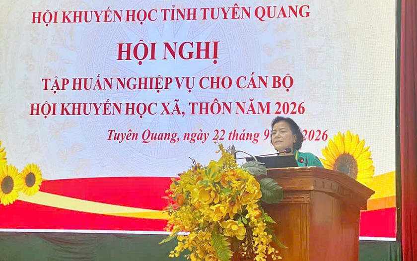 Hội Khuyến học Tuy&ecirc;n Quang tập huấn nghiệp vụ c&ocirc;ng t&aacute;c khuyến học cho c&aacute;n bộ cơ sở - Ảnh 2.