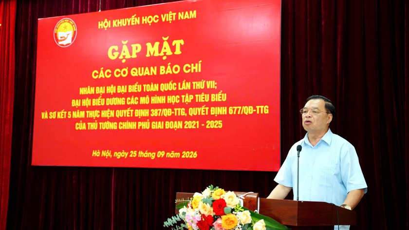 Hội Khuyến học Việt Nam gặp mặt b&aacute;o ch&iacute;: Lan tỏa tinh thần học tập suốt đời trong kỷ nguy&ecirc;n mới - Ảnh 7.