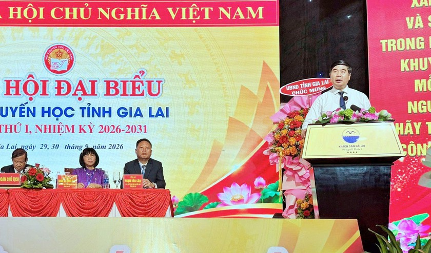 Đại hội đại biểu Hội Khuyến học Gia Lai lần thứ I quyết t&acirc;m đột ph&aacute; x&acirc;y dựng x&atilde; hội học tập - Ảnh 4.