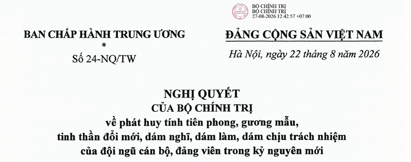 Nghị quyết 24-NQ/TW của Bộ Ch&iacute;nh trị:  - Ảnh 1.