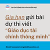 Gia hạn gửi bài dự thi Cuộc thi viết "Giáo dục tài chính thông minh"