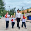 Lễ khai giảng chỉ có 1 thầy 3 trò ở điểm trường đảo Trần