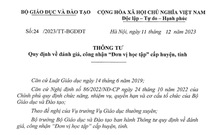 Thông tư số 24/2023/TT-BGDĐT quy định về đánh giá, công nhận “Đơn vị xem bong da truc tiep tren k+ tập” cấp huyện, tỉnh
