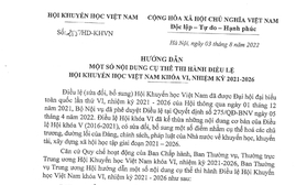 Hội Khuyến học hướng dẫn một số nội dung thi hành điều lệ Hội khóa VI
