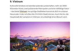Báo Đức đưa Việt Nam vào top 10 điểm đến du lịch đường dài đẹp nhất mùa Đông