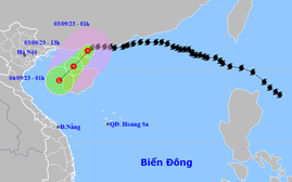 Bão số 3 đã suy yếu thành áp thấp nhiệt đới trên Biển Đông