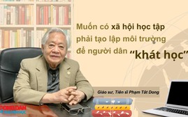 GS.TS Phạm Tất Dong: Muốn có xã hội học tập phải tạo lập môi trường để người dân “khát học”