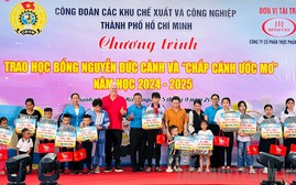 Gần 80 suất học bổng Nguyễn Đức Cảnh và "Chắp cánh ước mơ" tặng học sinh hoàn cảnh đặc biệt khó khăn