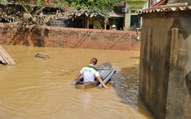 Người dân Ngô Đạo vẫn đang ngập trong lũ, oằn mình khắc phục hậu quả