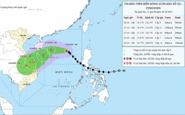 Bão số 12 có thể gây mưa lớn nhiều đợt liên tiếp tại các tỉnh miền Trung