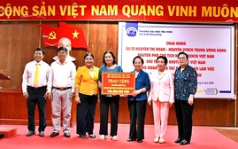 GS.TS Nguyễn Thị Doan - Chủ tịch Hội Khuyến bong da truc tiep k 1 Việt Nam, làm việc với Trường Đại bong da truc tiep k 1 Trà Vinh