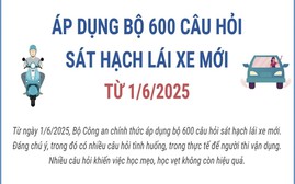Từ 1/6, áp dụng bộ 600 câu hỏi sát hạch giấy phép lái xe mới