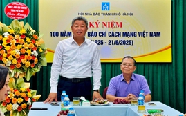 Phó Chủ tịch UBND thành phố Hà Nội Nguyễn Mạnh Quyền chúc mừng Hội Nhà báo thành phố Hà Nội