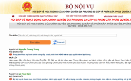 Đường dây nóng của Bộ Nội vụ về vận hành chính quyền 2 cấp