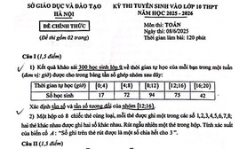 Đề Toán thi vào lớp 10 Hà Nội năm 2025