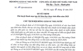 Phê duyệt danh mục tạp chí khoa học được tính điểm năm 2025