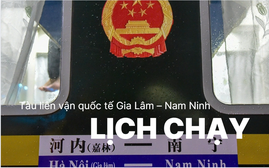 Lịch mở bán, chạy tàu quốc tế Gia Lâm – Nam Ninh