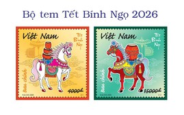 Độc đáo bộ tem “Tết Bính Ngọ” mới phát hành