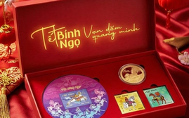 Cùng ngắm bộ tem ‘Tết Bính Ngọ’ và xu ‘Nhật Mã Phi Vân’