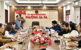 Hội Khuyến học Lào Cai làm việc tại Sa Pa về công tác khuyến học