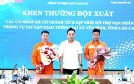 Khen thưởng 2 nhân viên Điện lực Lào Cai cứu người bị tai nạn giao thông